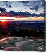 Sunrise View From Cadillac Mountain Acrylic Print