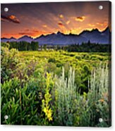 Sunset At Blacktail Ponds Overlook Acrylic Print