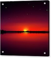 Sunset At Long Lake Acrylic Print