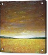 Golden Sunset - Abstract Landscape Acrylic Print