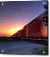 Sunset Freight Acrylic Print