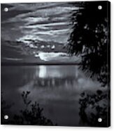 Sunset In Black And White Acrylic Print