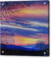 Sunset In The Country Acrylic Print