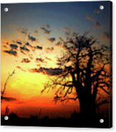 Sunset On The Zambezi Acrylic Print