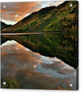 Sunset Over Red Mountain Pass Reflected In Crystal Lake Acrylic Print