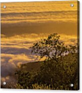 Sunset Over The Clouds, Los Padres National Forest, California Acrylic Print