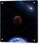 Super Blood Wolf Moon Phase Nine - Totality Acrylic Print