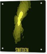 Sweden Radiant Map Iii Acrylic Print