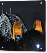 Sydney Harbour Bridge By Night - Different Perspective Acrylic Print