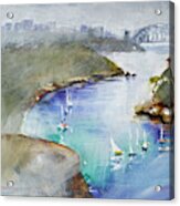 Sydney Harbour From Balls Head Acrylic Print