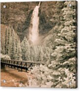 Takakkaw Falls & Bridge, Canadian Rockies, Canada 06 - Infrared Acrylic Print