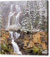 Tangle Creek Falls In Jasper National Park Acrylic Print