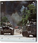 Tanks And Armored Vehicles Forming Acrylic Print
