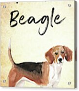 Team Beagle Cute Art For Dog Lovers Acrylic Print