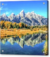 Grand Teton National Park Mountain Reflections Acrylic Print