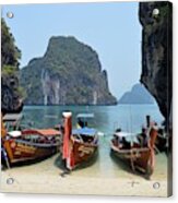 Thai Longboats Acrylic Print