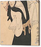 The Actor Nakamura Utaemon I As A Monk Under A Willow Tree Acrylic Print