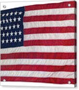 The American National Flag, With 34 Stars, Effective From 1861 To 1863 Fort Pillow State Park, Tennessee (usa) Acrylic Print