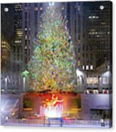 The Christmas Tree At Rockefeller Center Acrylic Print