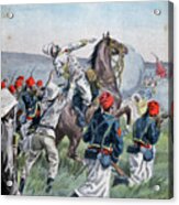 The Death Of Commandant Lamy, Battle Acrylic Print
