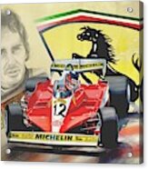 The Ferrari Legends - Gilles Villeneuve Acrylic Print