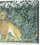 The Fountain Of Life, Detail Of A Lion, 1418-30 Acrylic Print