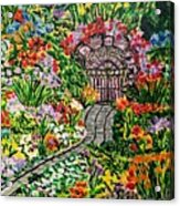 The Gated Closed Door In The Garden Acrylic Print
