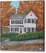The H-a House In Autumn Acrylic Print