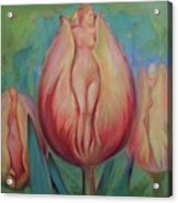 The Lady In The Tulip Acrylic Print
