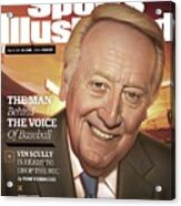 The Man Behind The Voice Of Baseball Sports Illustrated Cover Acrylic Print