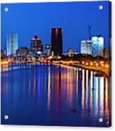 The Rochester Skyline Reflecting The The Genesee River Rochester Ny Wood Print By Toby Mcguire