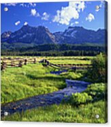 The Sawtooth Mountain Range, Stanley Acrylic Print