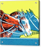 Three Horses Racing Acrylic Print