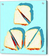 Three Peanut Butter And Jelly Sandwiches Breakfast Of Champions Pop Art 20180925 Acrylic Print