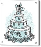 Three-tiered Wedding Cake Acrylic Print