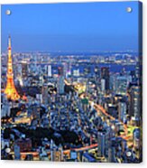 Tokyo Tower View From Mori Tower Acrylic Print