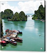 Tourist Boats, Halong Bay, Vietnam Acrylic Print