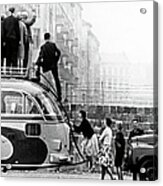 Tourists Before The Berlin Wall 1961 Acrylic Print