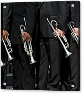 Trumpet Players In Dark Suits Acrylic Print