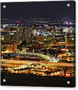 Tucson, Arizona Skyline At Night Acrylic Print