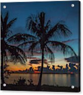 Twin Palms Sunrise Acrylic Print