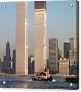 Twin Towers During Construction Acrylic Print