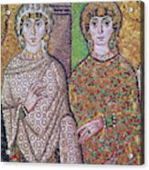 Two Attendant Ladies Of The Empress Theodora Mosaic Acrylic Print