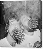 Two Men Smoking 27 Cigars Acrylic Print
