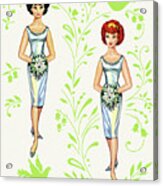 Two Paper Doll Brides Acrylic Print