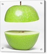 Two Parts Of Apple With Copyspace Acrylic Print