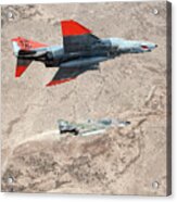 Two Qf-4e Phantoms Breaking Over New Acrylic Print