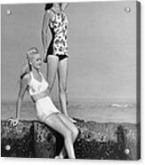 Two Women In Bathing Suits Acrylic Print