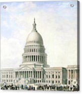 United States Capitol Design For New Dome And Wings 1855 Acrylic Print