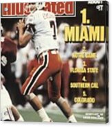 University Of Miami Qb Craig Erickson, 1990 Sugar Bowl Sports Illustrated Cover Acrylic Print